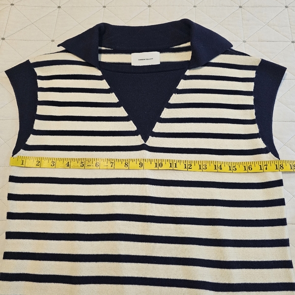 Current/Elliott Elsie Stripped Sweater Dress Navy & Ivory! Size 1. - Picture 9 of 12